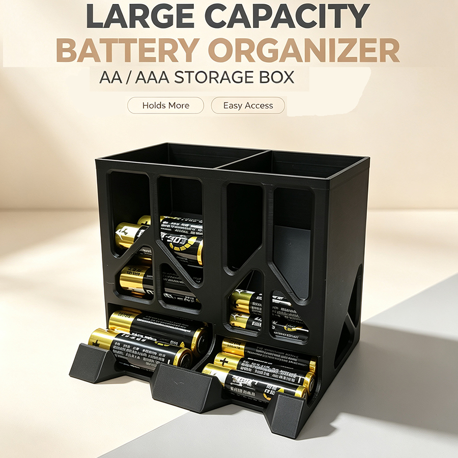 Workshop Tools Shelf - Spezialisierte Werkzeugschrank-Batterieaufbewahrungsbox, Doppelschlitz-Batterieverteilungs- und Aufbewahrungshalter, platzsparende
