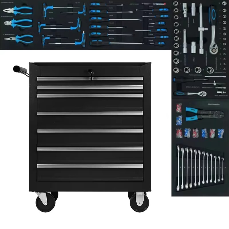 Workshop Garage Tools Manufacturer - Chinesischer Hersteller: Roll-Werkzeugschrank mit 7 Schubladen,