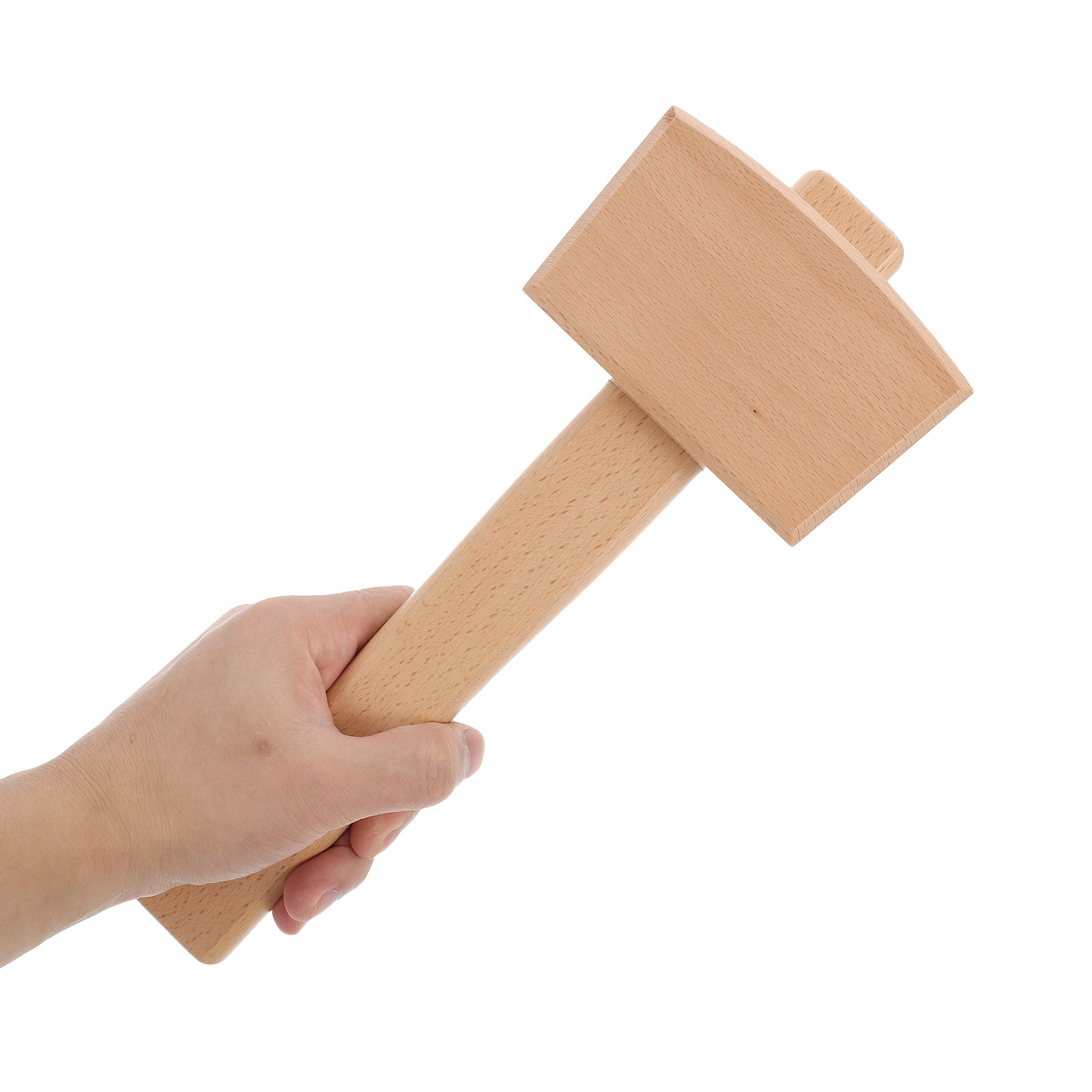 Mallet Wood Carving - Buchenholz-Holzbearbeitungshammer, handgefertigter Holzhammer für DIY-Holzschnitzerei, Präzisionskontrolle,