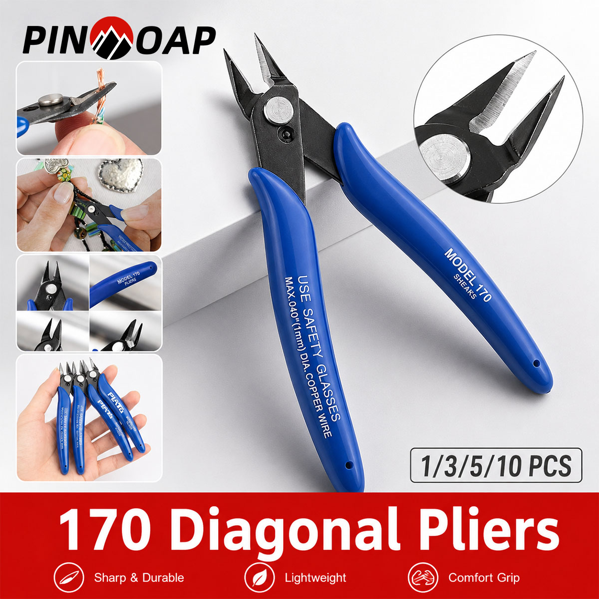 Hand Tools In Workshop - PINMOAP 170 Mehrzweckzange, Hochleistungs-Stahlhandwerkzeug, Drahtschneider, Greifzange