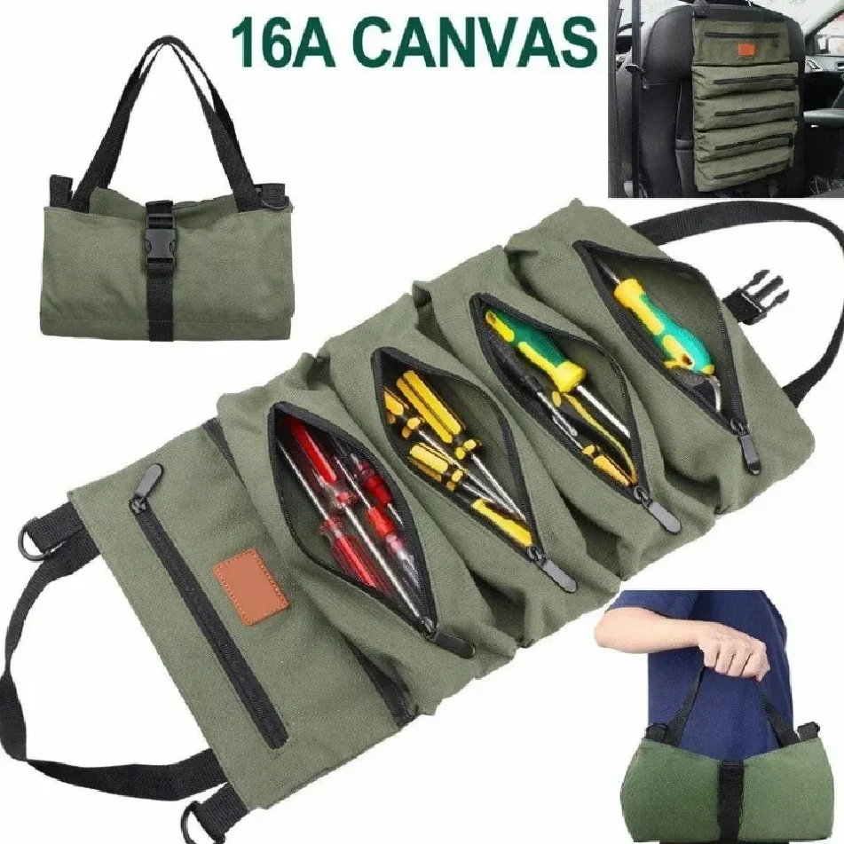 Tools Quality - Multifunktionale Werkzeugtasche Hochwertige Professionelle Mehrtaschen-Werkzeugtasche Aufrollbare