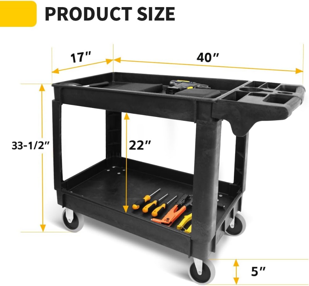 Robuster 2-Etagen Servicewagen – Workshop Tools Shelf Bewertung und Preis
