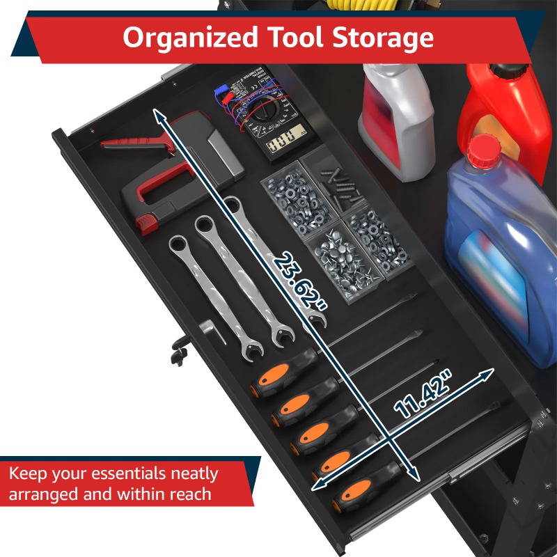3-stöckiger Rollwerkzeugwagen, – Workshop Garage Tools Manufacturer Bewertung und Preis